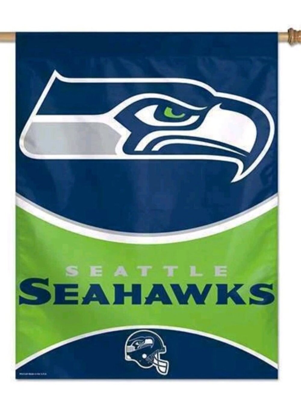 Seattle Seahawks Vertical Flag Indoor Outdoor 27” X 37” Mancave Bar Banner Yard